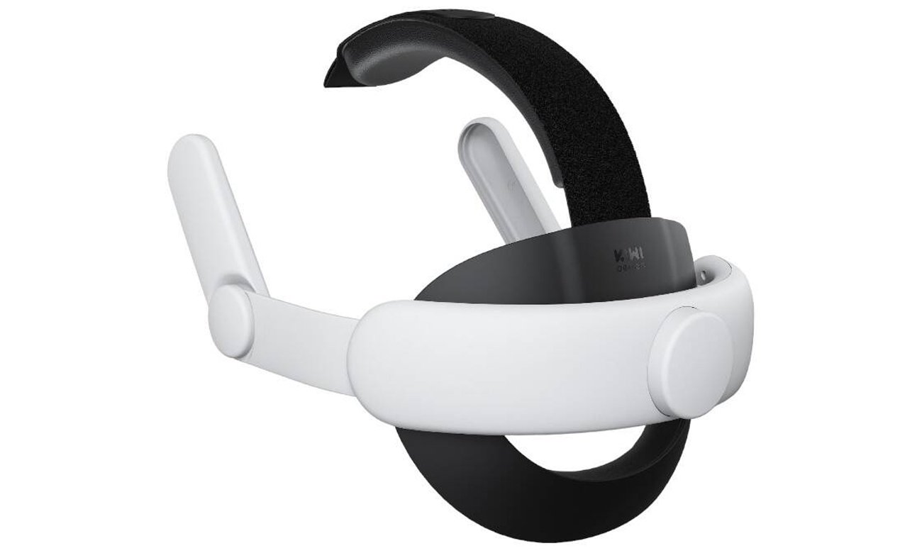 Pasek na głowę Kiwi Design Q31-2.1 do Meta Quest 2 Biały - Widok od tyłu pod kątem