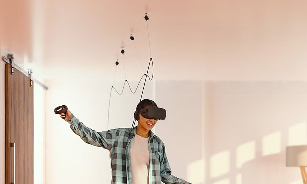 System haczyków do kabli VR Kiwi Design V2-3 do Quest 2/3/PRO (3 szt.) - Grafika lifestyle