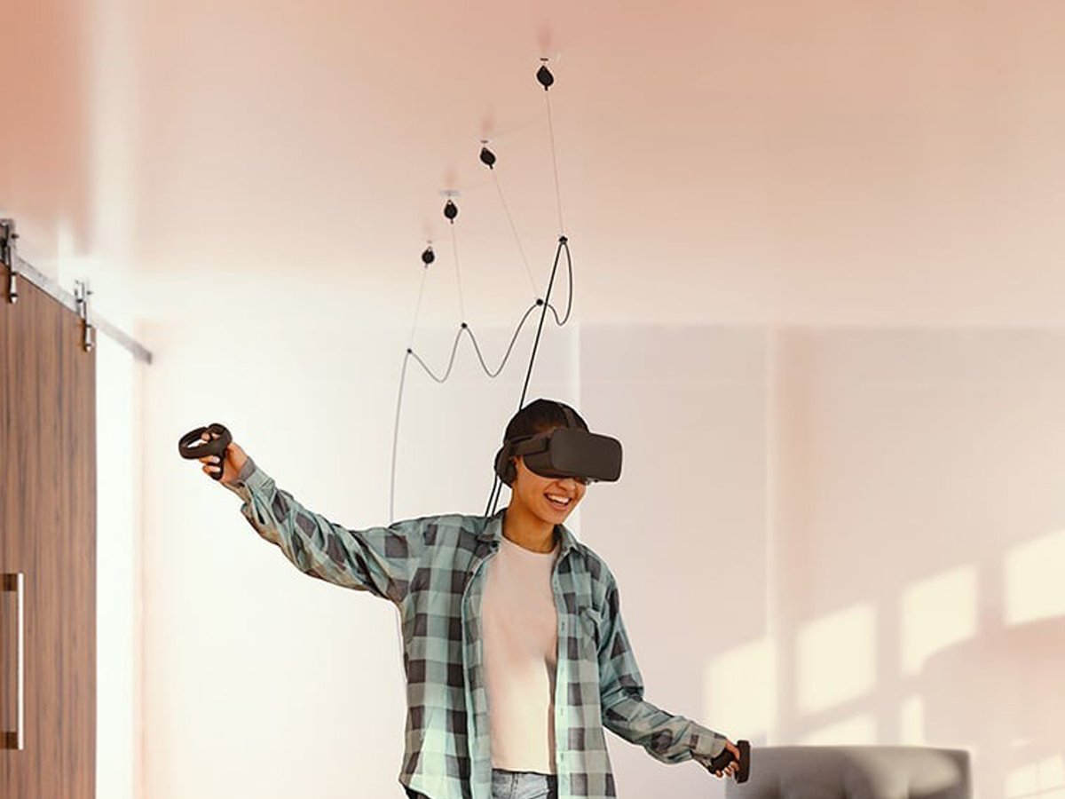 System haczyków do kabli VR Kiwi Design V2-3 do Quest 2/3/PRO (3 szt.) - Grafika lifestyle