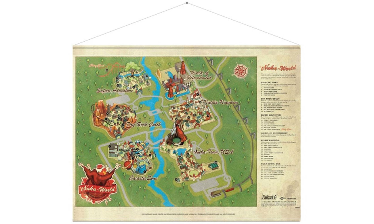 Plakat Fallout - Nuka World Map