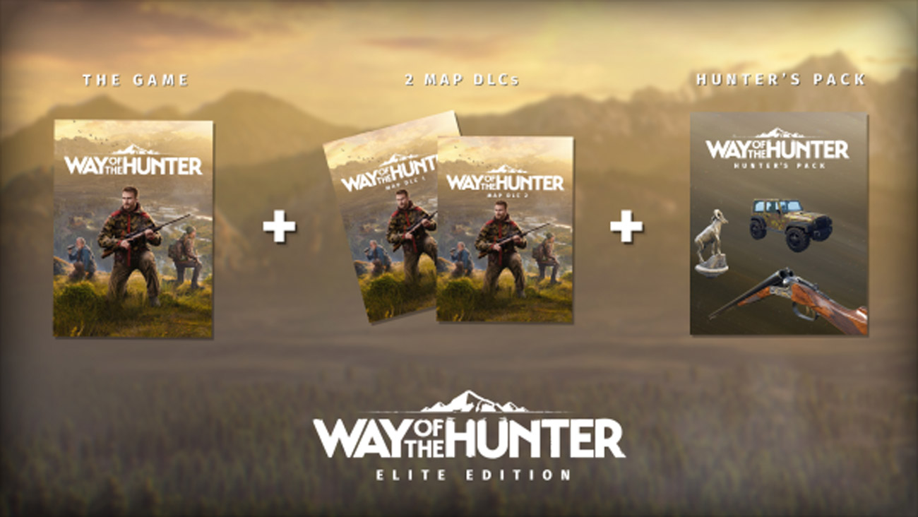 Grafika prezentująca zawrtość gry Way of the Hunter Elite Edition
