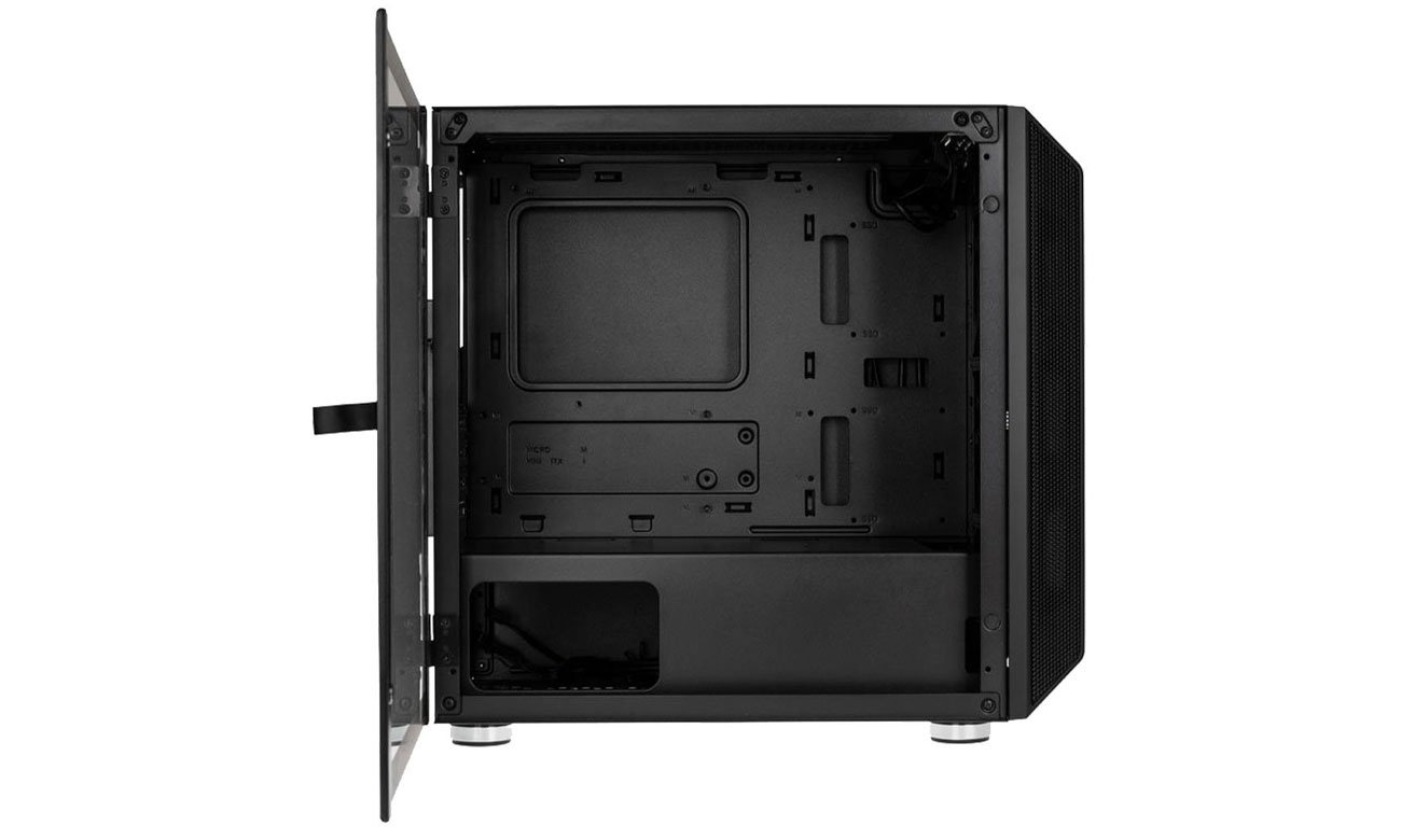 Kolink Citadel Mesh Black otwarty szklany bok