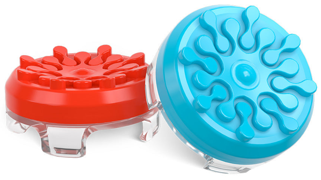 Nakładki KontrolFreek Splash Red Blue dla Joy-Con - Widok ogólny