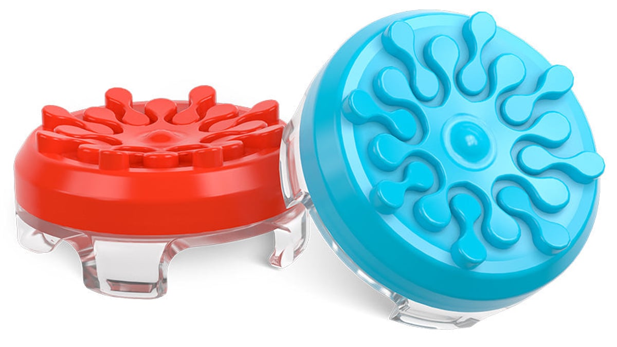 Nakładki KontrolFreek Splash Red Blue dla Joy-Con - Widok ogólny