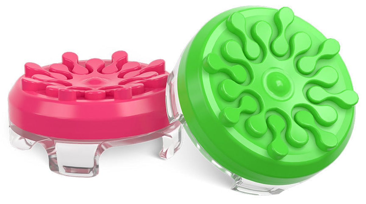 KontrolFreek Splash Green Pink Griffe für Joy-Con - Gesamtansicht