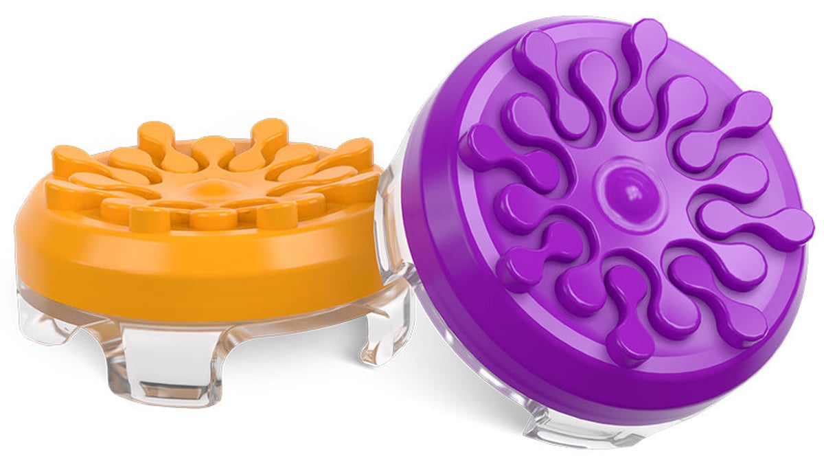 Nakładki KontrolFreek Splash Orange Purple dla Joy-Con - Widok ogólny