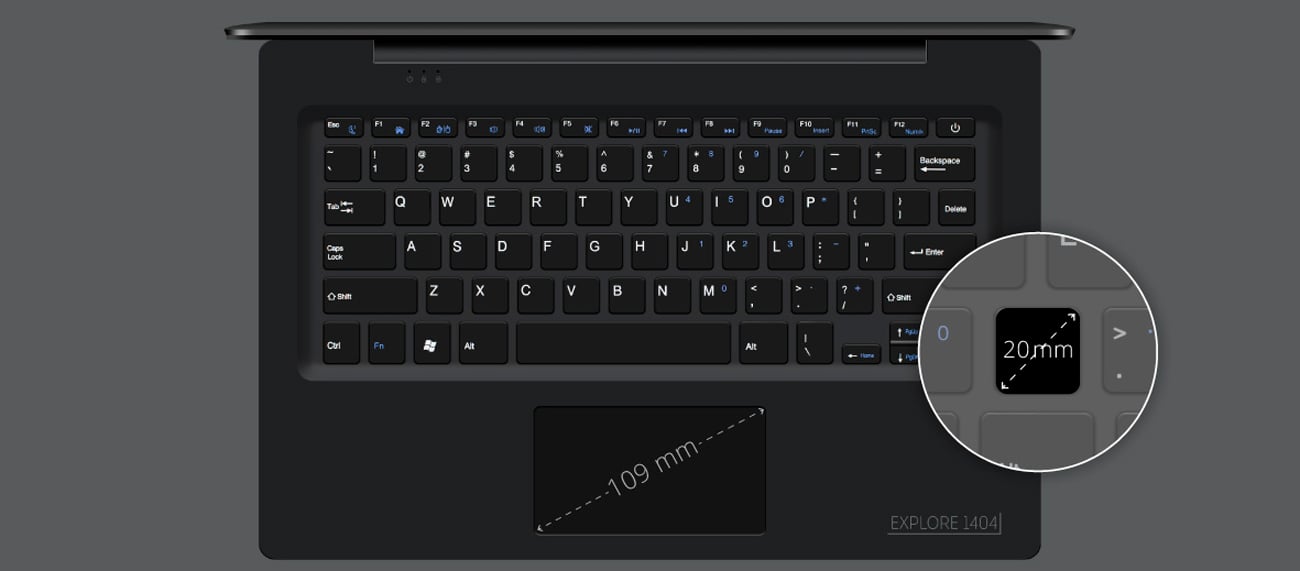 Kruger&Matz Explore 1404 FHD klawiatura touchpad