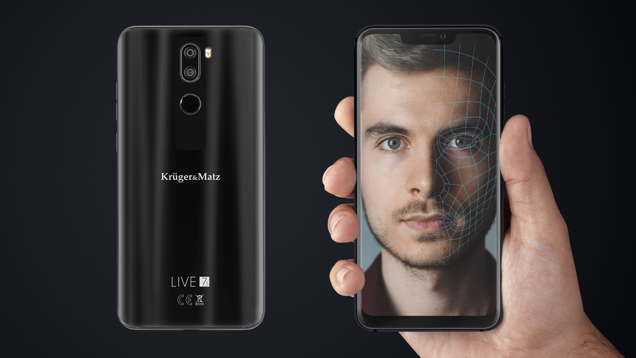 Kruger&Matz LIVE 7S face unlock czytnik linii papilarnych