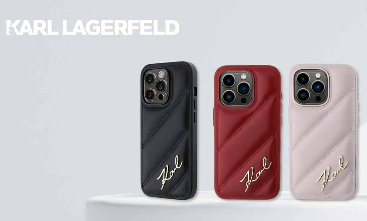 Karl Lagerfeld Quilted Signature für iPhone 16 Pro Max Rosa