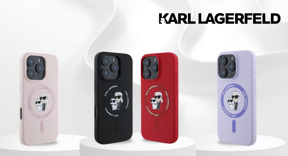 Etui Karl Lagerfeld Silicone Karl&Choupette Heads do iPhone 16 Pro Max czarny