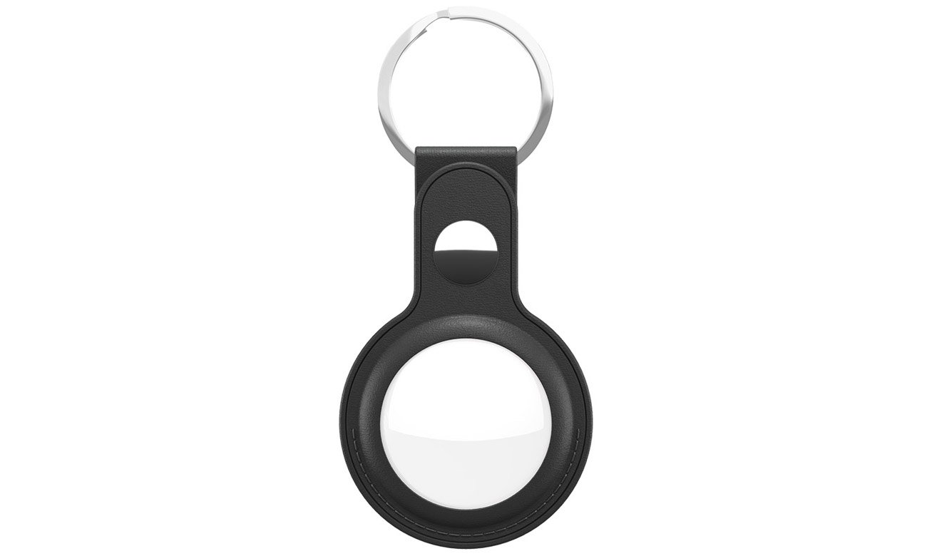 AirTag Keyring Leder-Schutzhülle KeyBudz für AirTag Schwarz