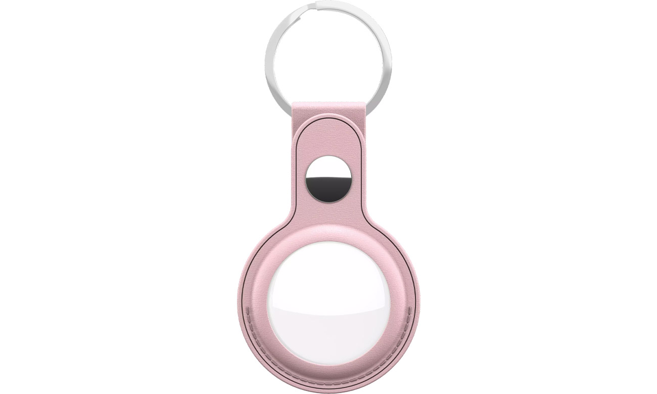 AirTag Keyring skórzane etui ochronne KeyBudz do AirTag blush pink