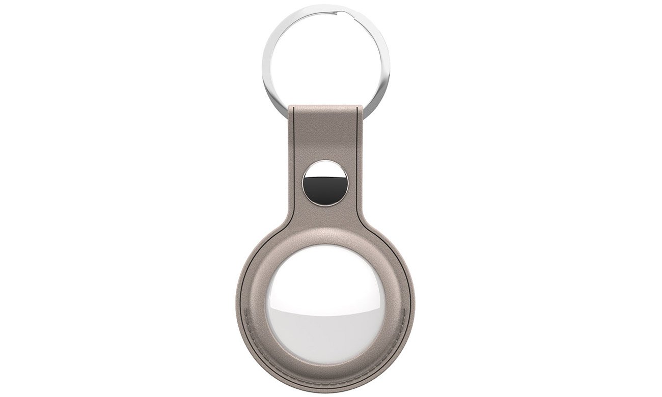 AirTag Keyring Lederetui Schutzetui KeyBudz für AirTag sandbeige