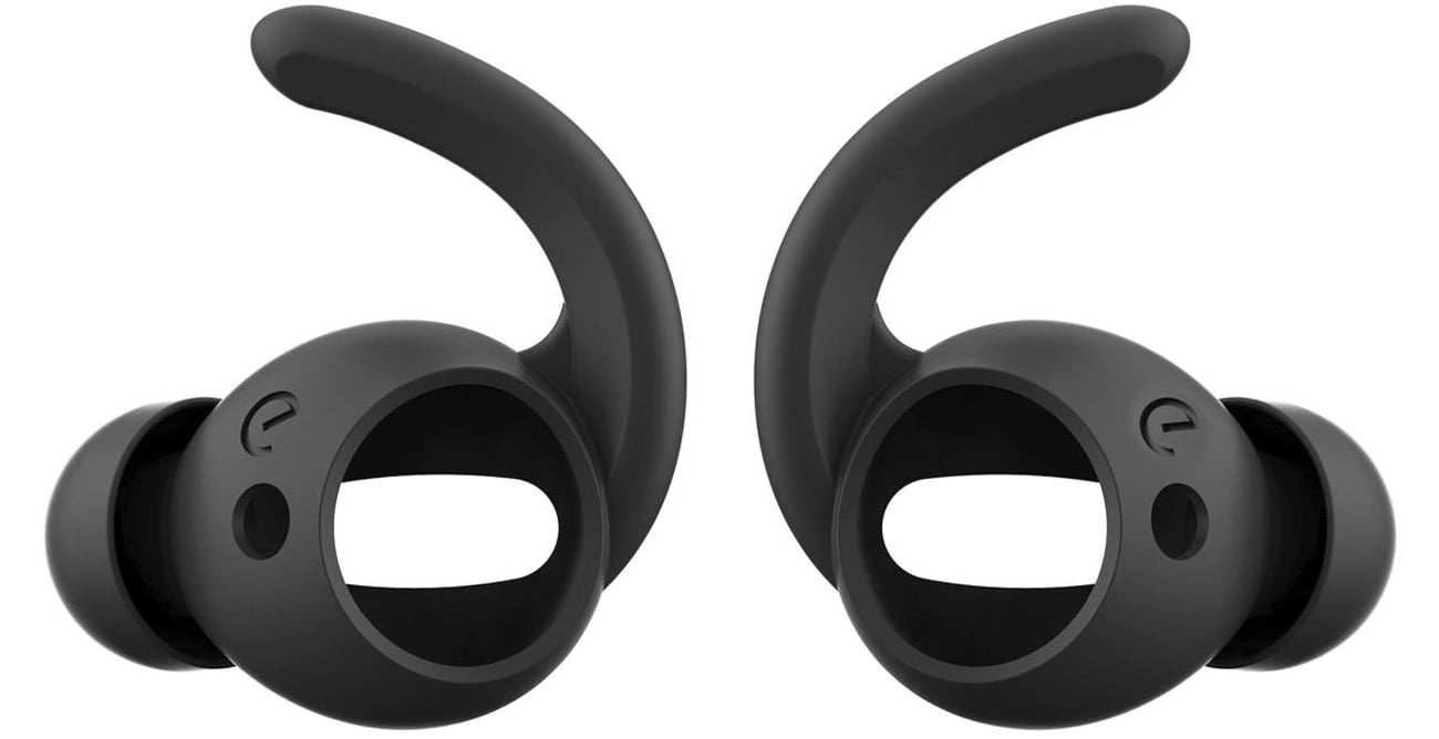 Nakładki KeyBudz EarBuddyz Ultra do AirPods 1/2 Czarne - Widok ogólny