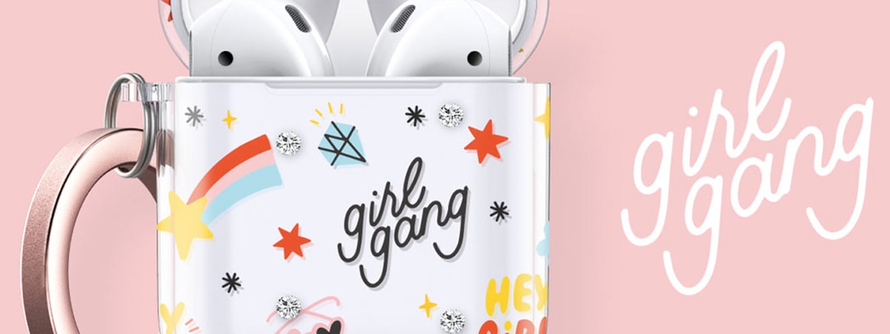 Etui KeyBudz Elevate x Swarovski für AirPods 1/2 Girl Power - Girl Gang Grafik