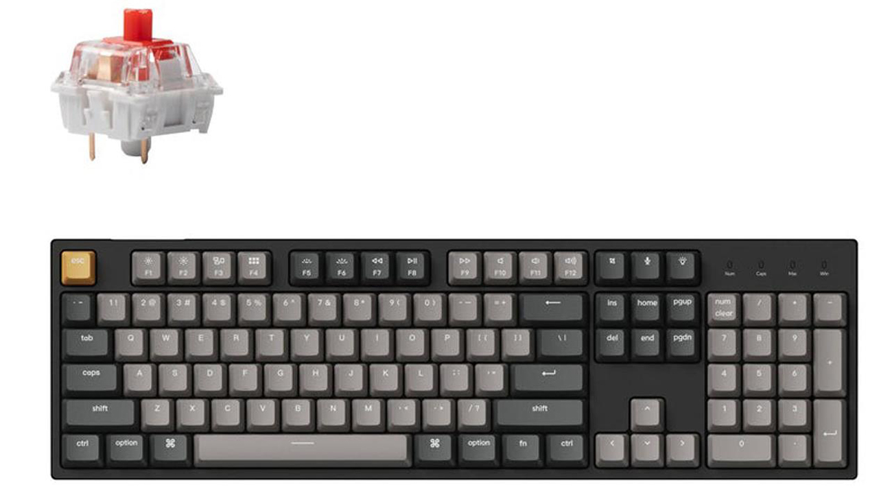 Klawiatura Keychron C2 Pro K1 Red Switch White Backlight
