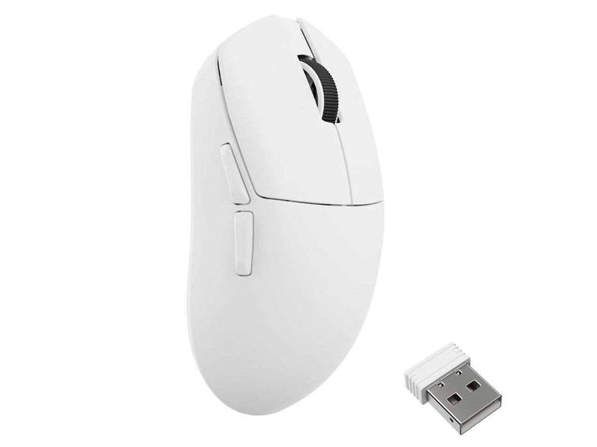 Kabellose Maus Keychron Lemokey G1 A3 8K in Weiß