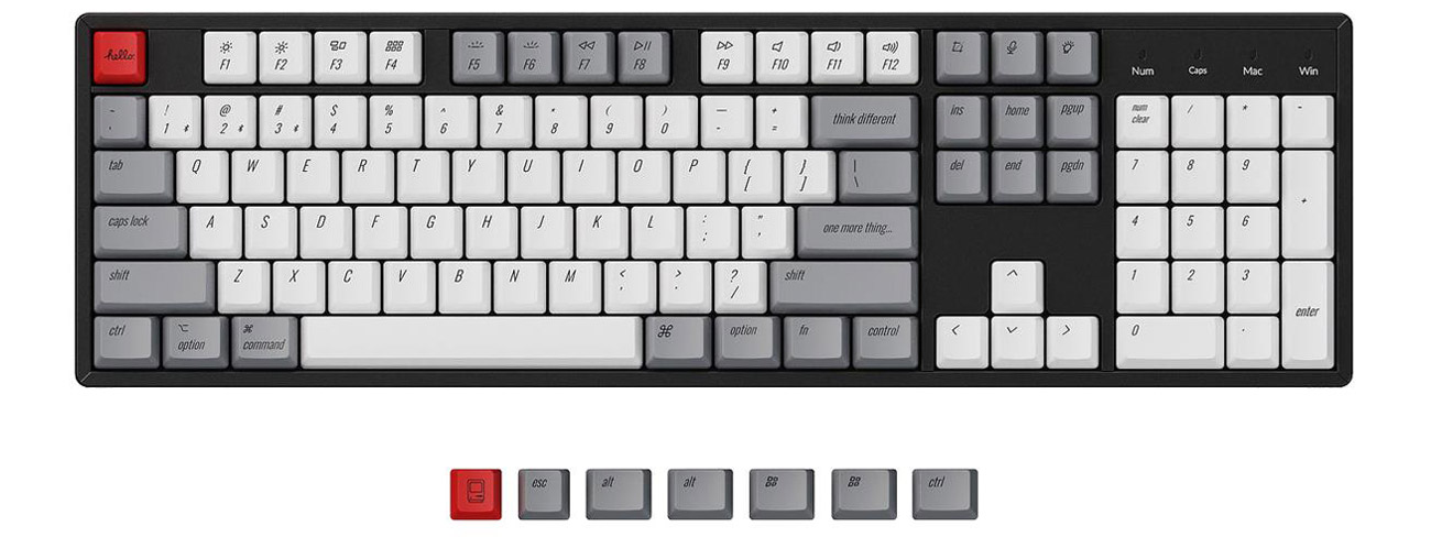 Keychron OEM Profile PBT Retro Keycap Set K10
