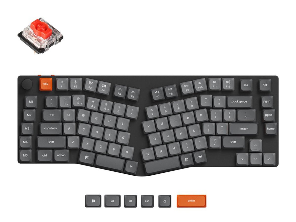 Keychron K15 Max A1 Ultra Slim Low Profile Gateron Red Ergonomic