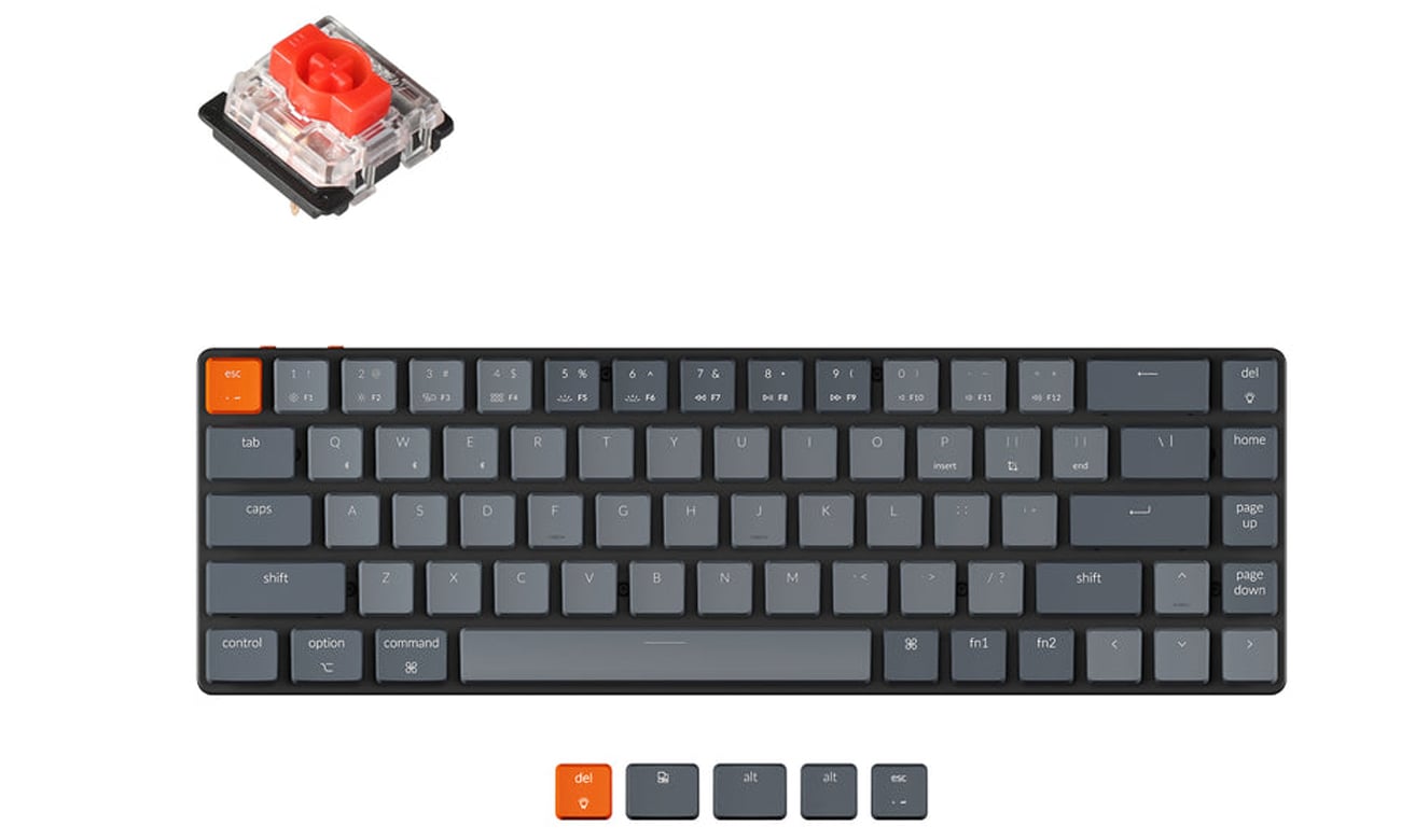 Klawiatura Keychron K7 G1 Gateron Red White Backlight