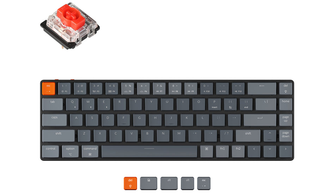 Klawiatura Keychron K7 G1 Gateron Red White Backlight