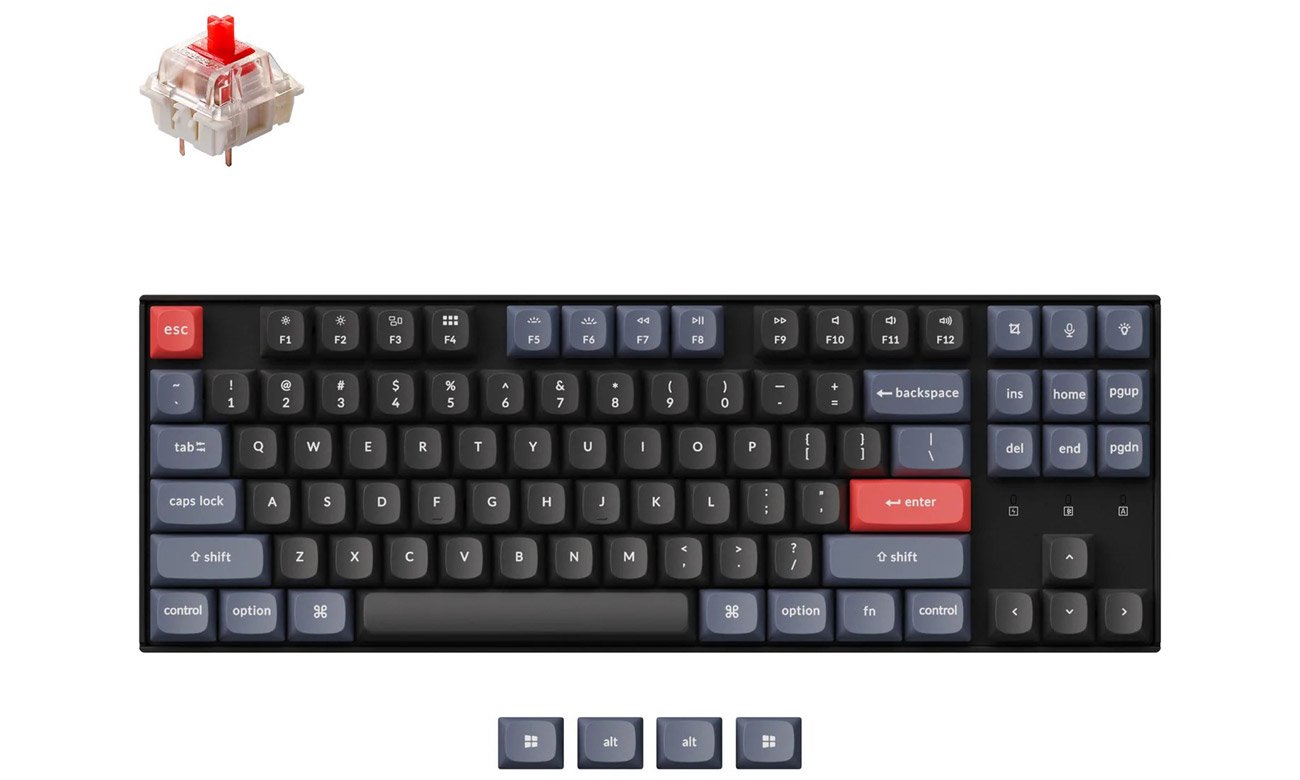 Kabellose mechanische Tastatur Keychron K8P-H1