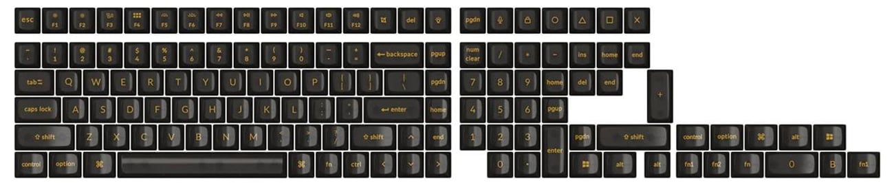 Keycaps Keychron Black Transparent OSA Full Set Keycap Set