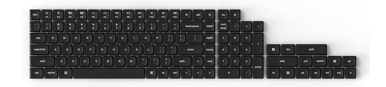 Keychron Low Profile Double Shot PBT Keycap Set