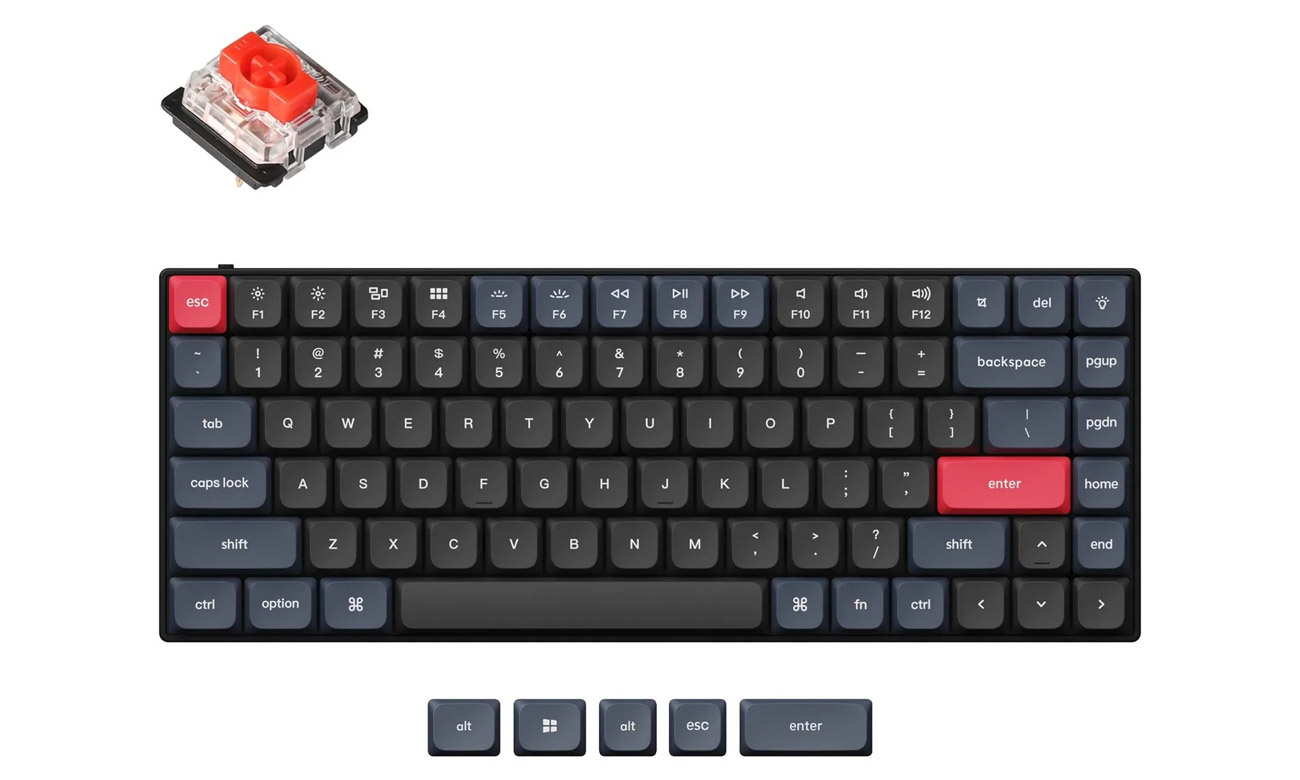 Keychron S1-H1 widok z góry, przełącznik