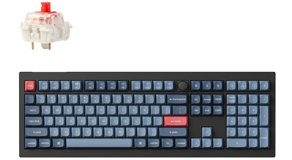 Klawiatura V6 Max D1 Gateron Jupiter Red