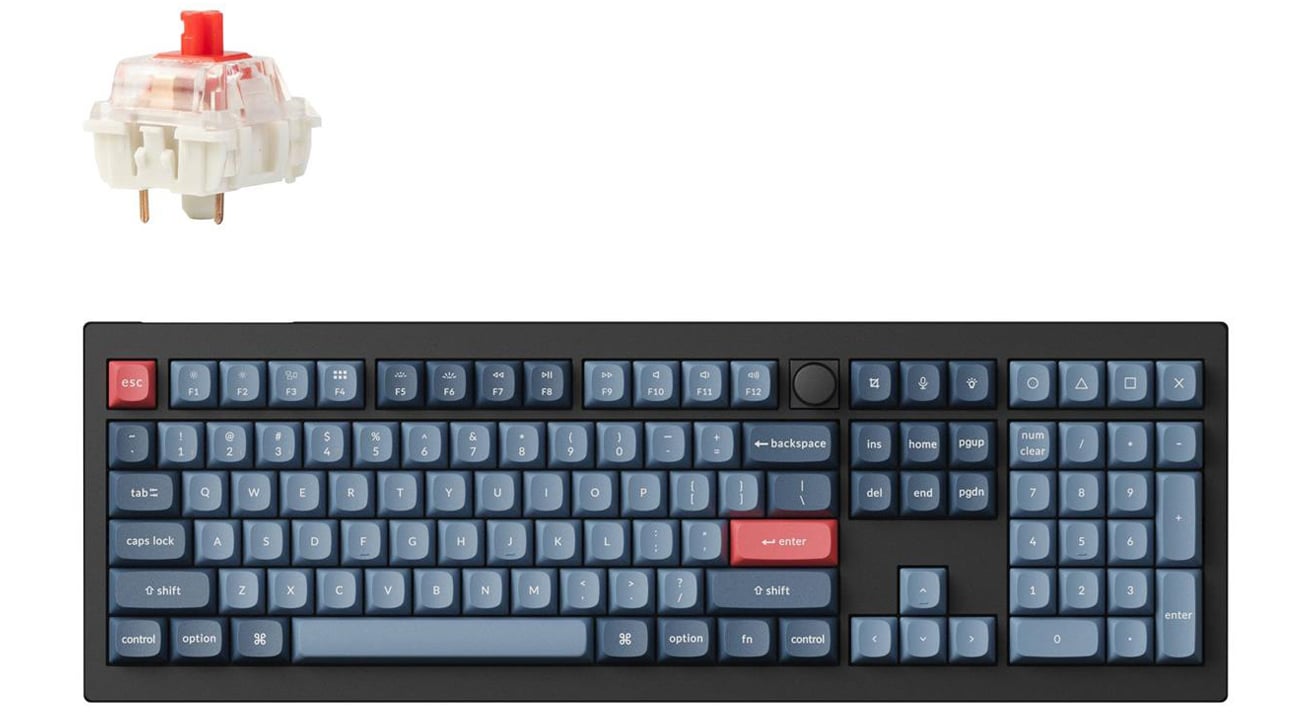Klawiatura V6 Max D1 Gateron Jupiter Red