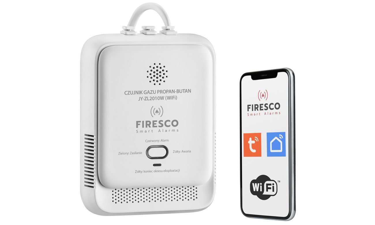 Czujnik LPG Kidde Firesco JY-ZL2010W z Wi-Fi - Widok ogólny