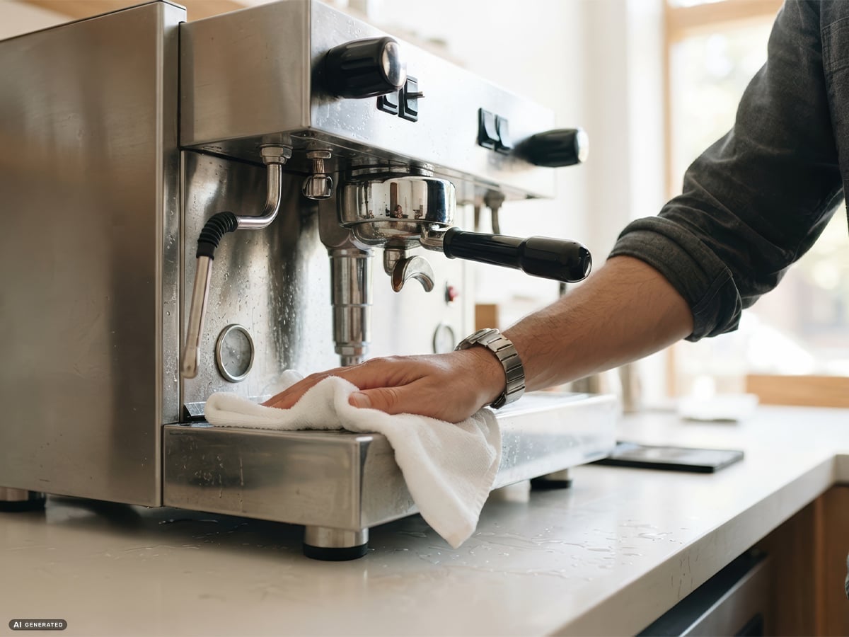 Kresten KR1001 czyszczenie eksprestu szmatką