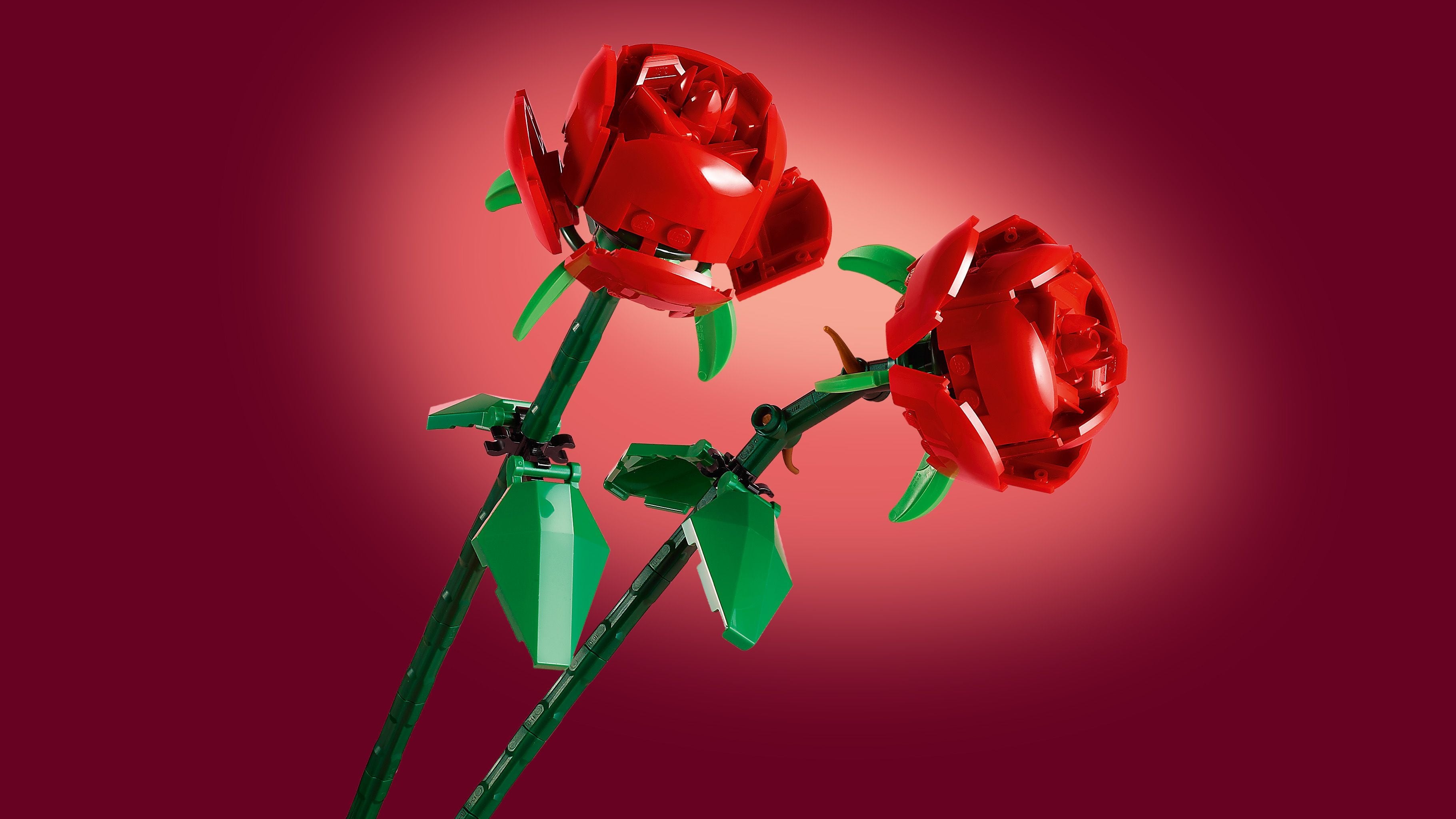 zestaw kwiatów z klocków