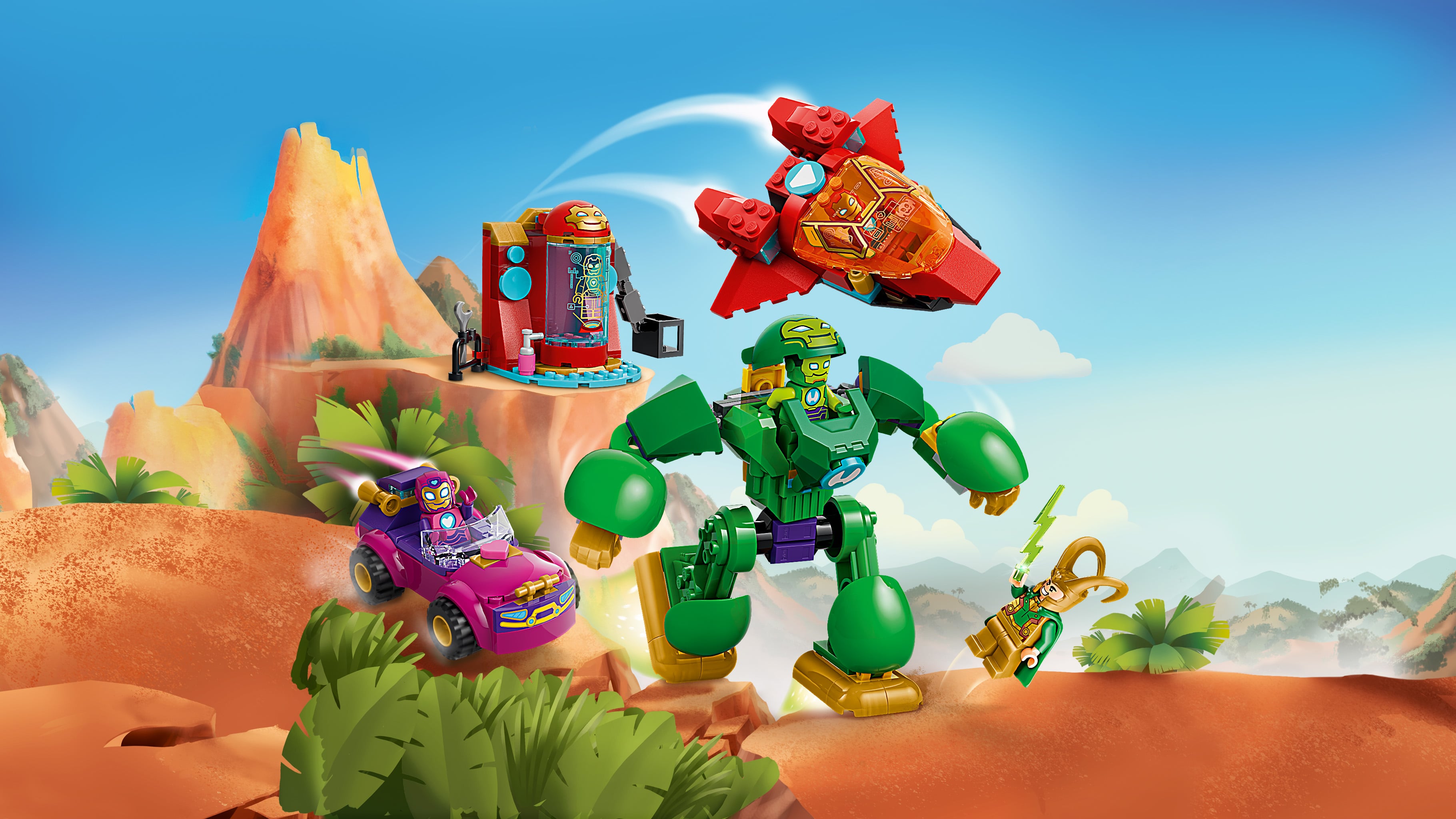 LEGO® ǀ Marvel Iron Man i super ekipa Loki kontra drużyna Iron Mana