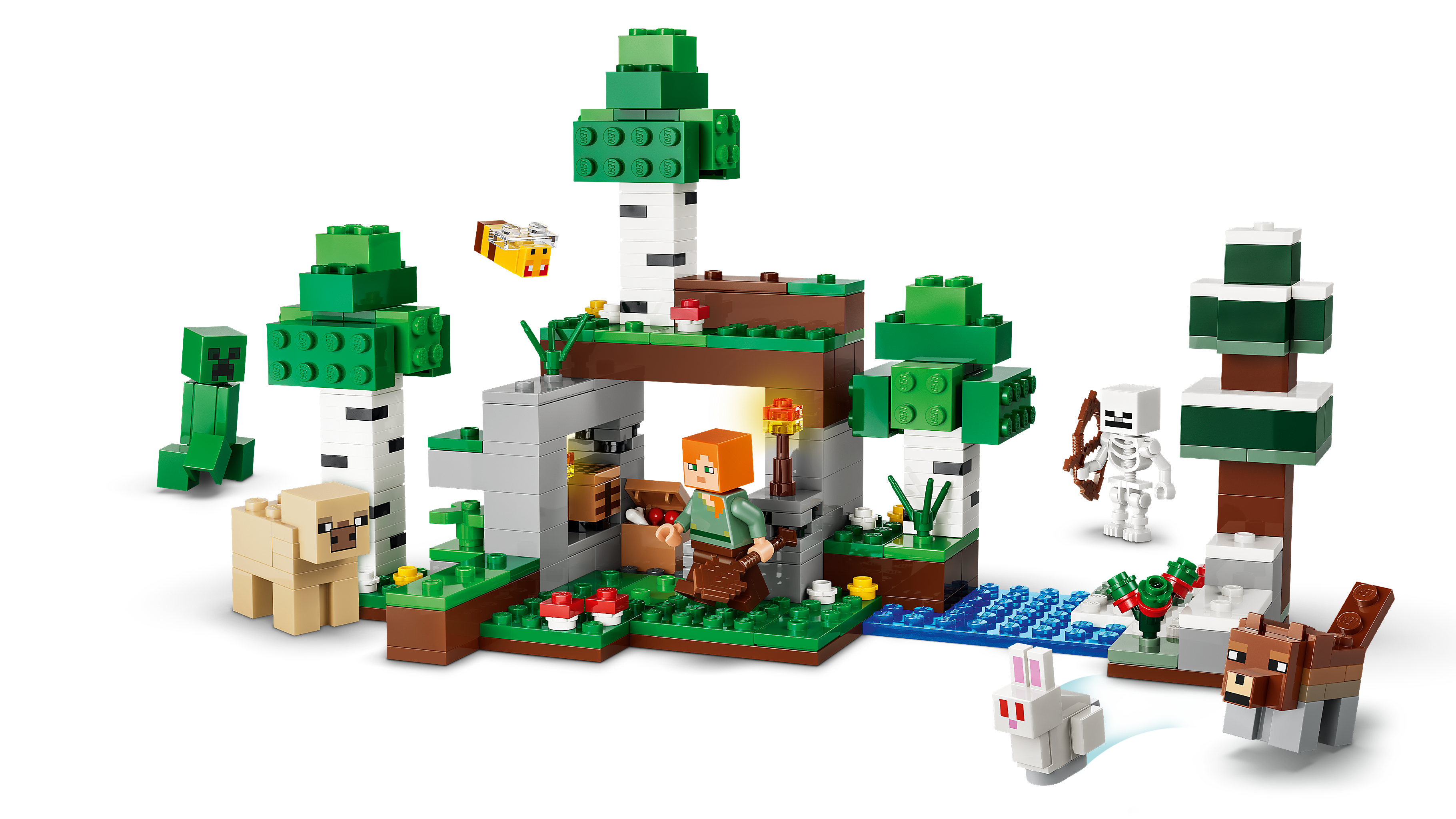 LEGO® Minecraft® Przetrwanie pierwszej nocy 21593, zabawka konstrukcyjna