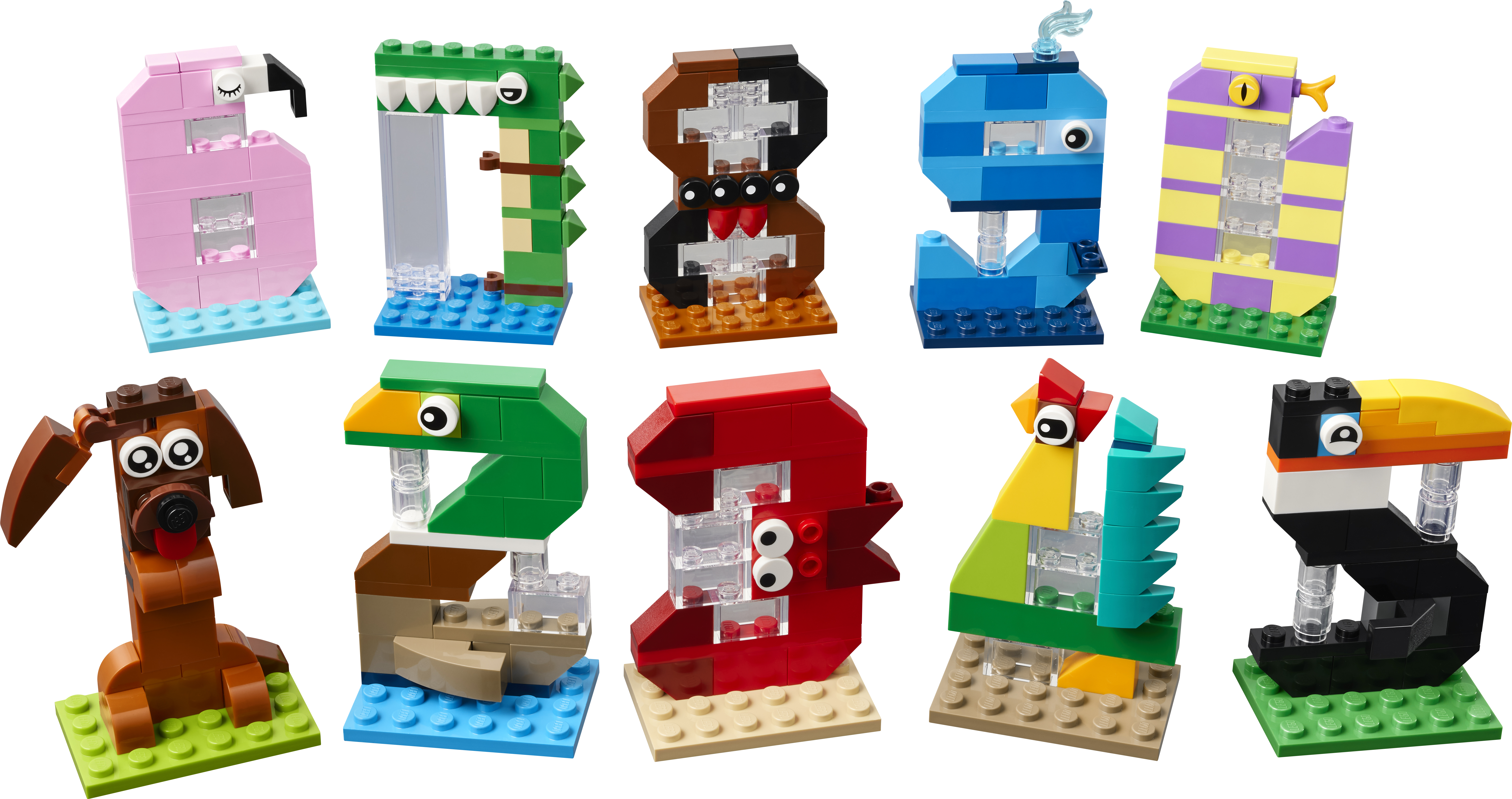 Dekoracja ze zwierzakami LEGO® Urodzinowe cyferki 40807