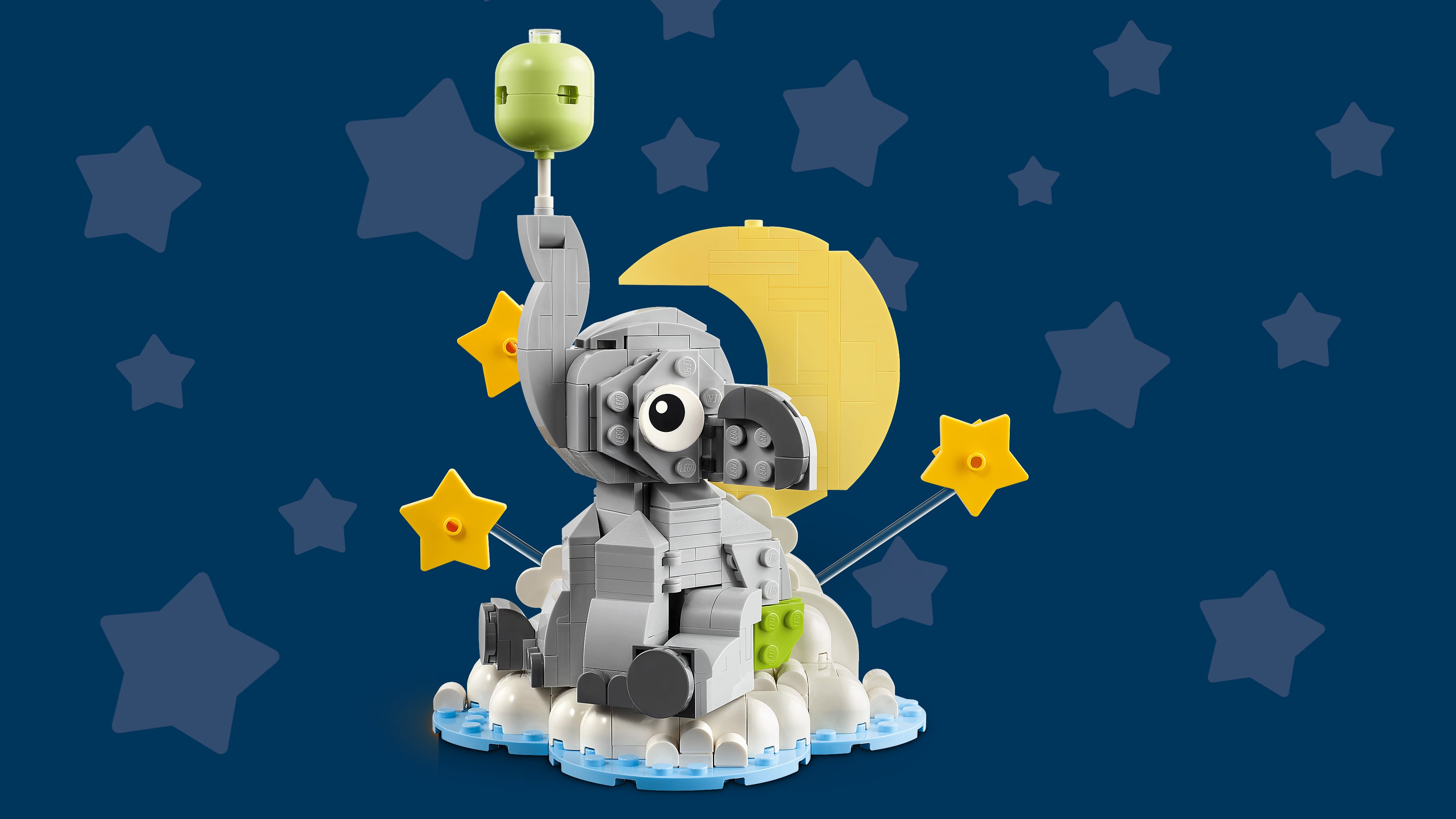 LEGO® Słoniątko na niebie 40814, prezent do ustawienia na półce dla świeżo upieczonych rodziców