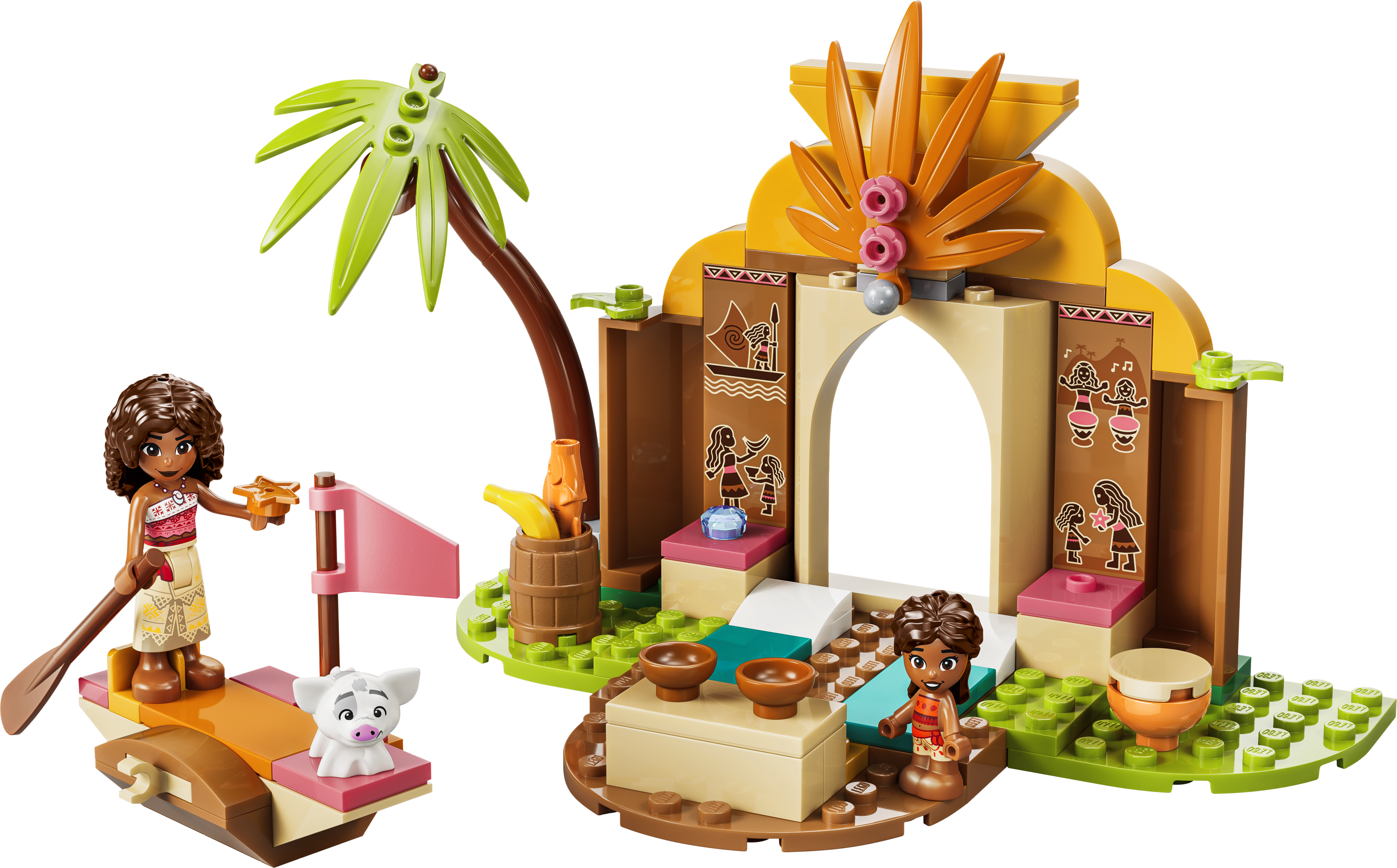 LEGO® ǀ Disney Vaiana Wiejska chatka i łódź 43282