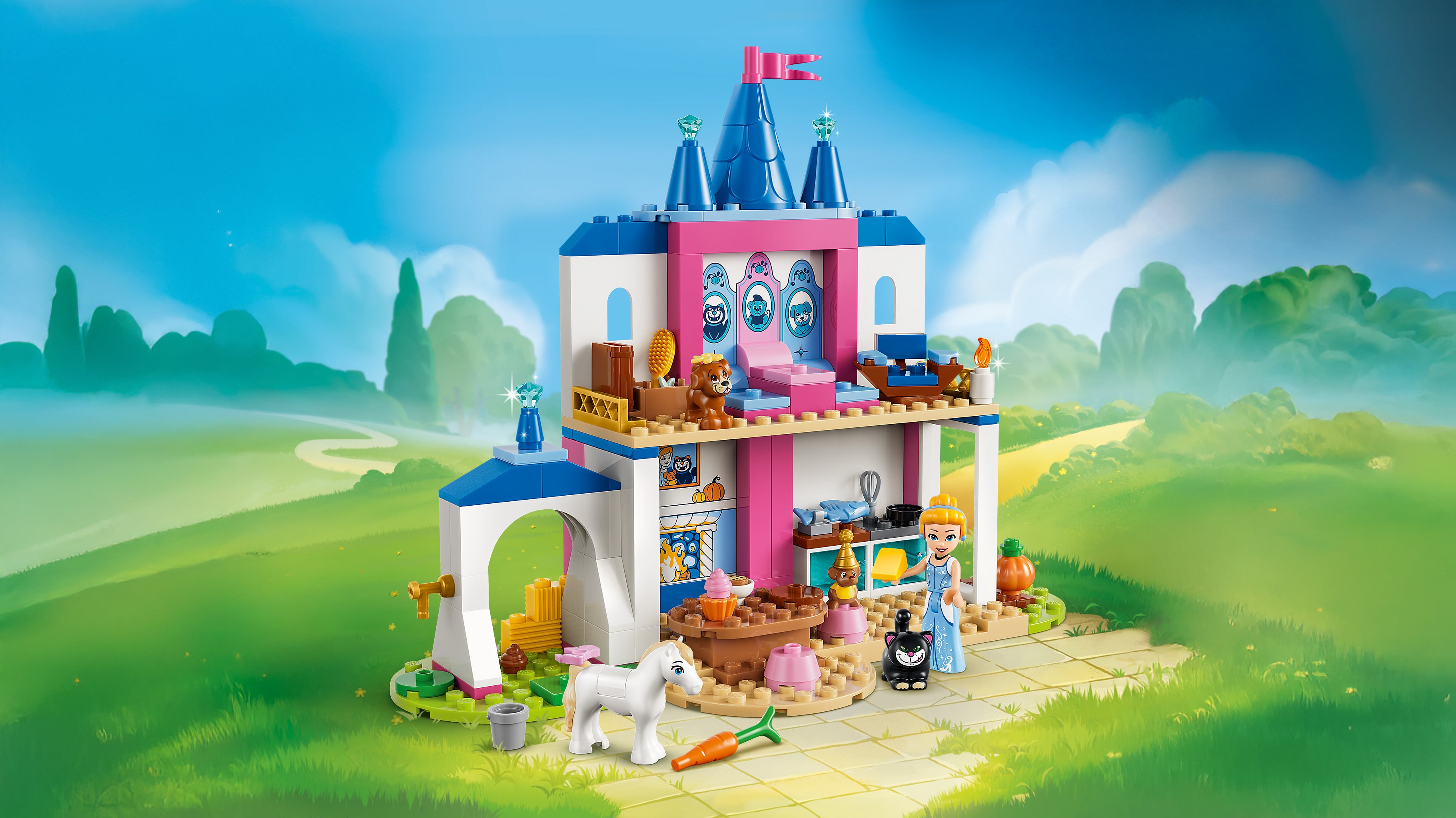 LEGO® │ Disney Princess Zamek Kopciuszka i jej zwierzęcych przyjaciół 43283