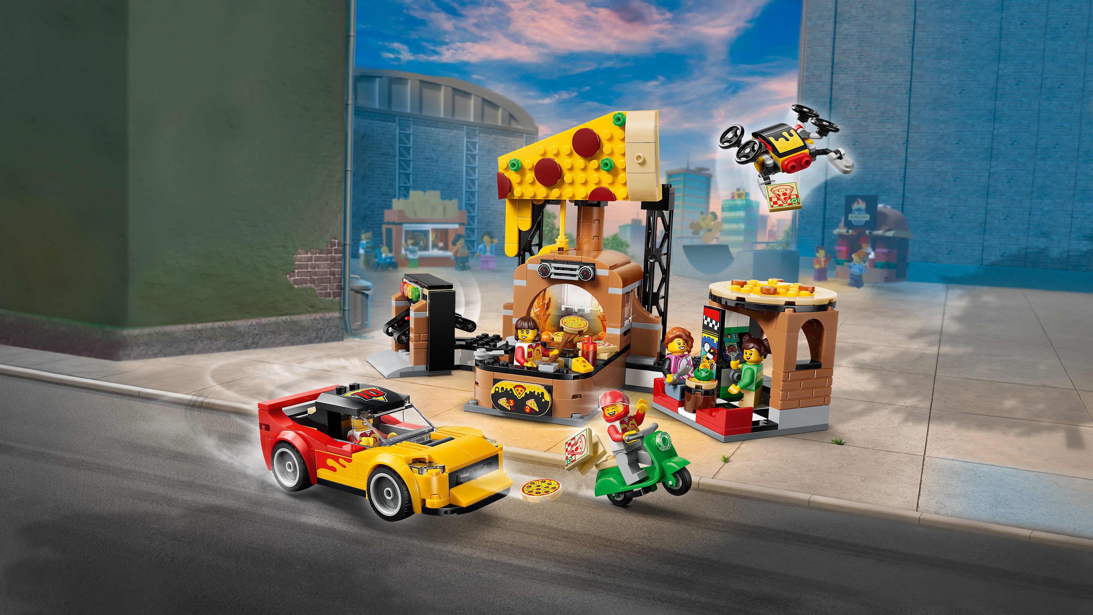 LEGO® City Dostawa pizzy z pojazdami 60496