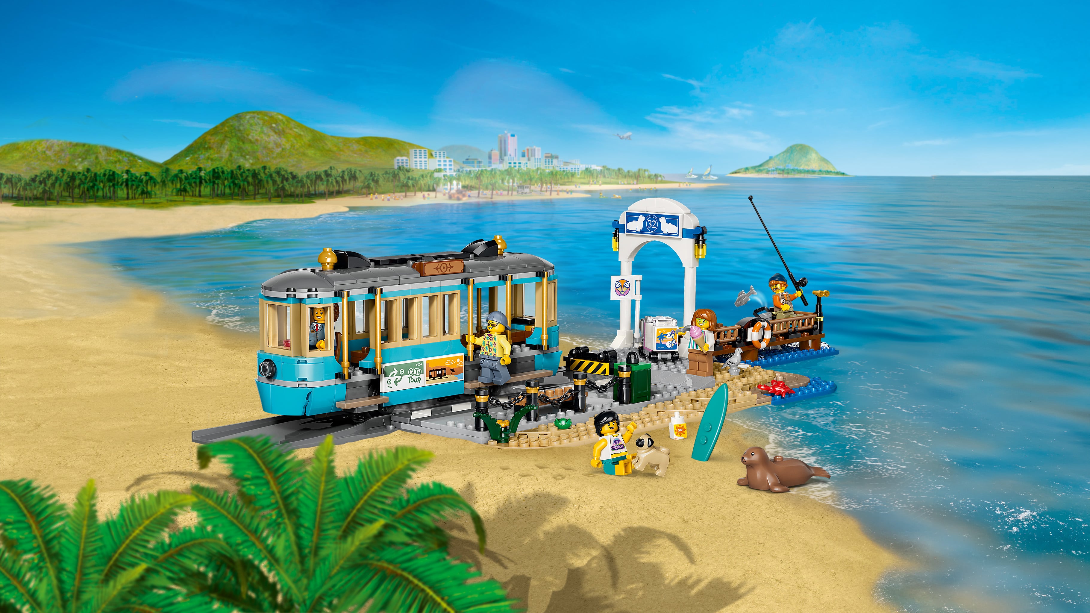 LEGO® City Tramwaj przy plaży 60506, zabawkowy pociąg
