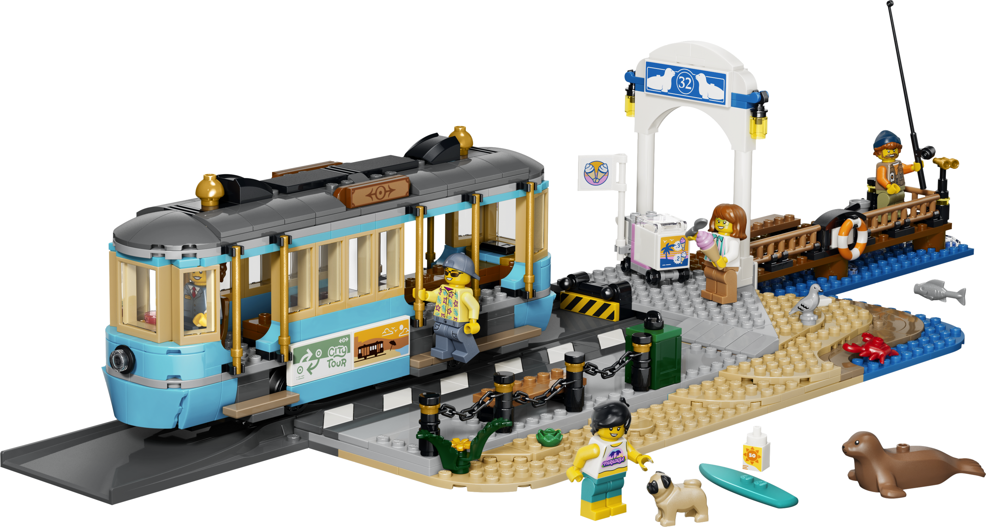 LEGO® City Tramwaj przy plaży 60506, zabawkowy pociąg