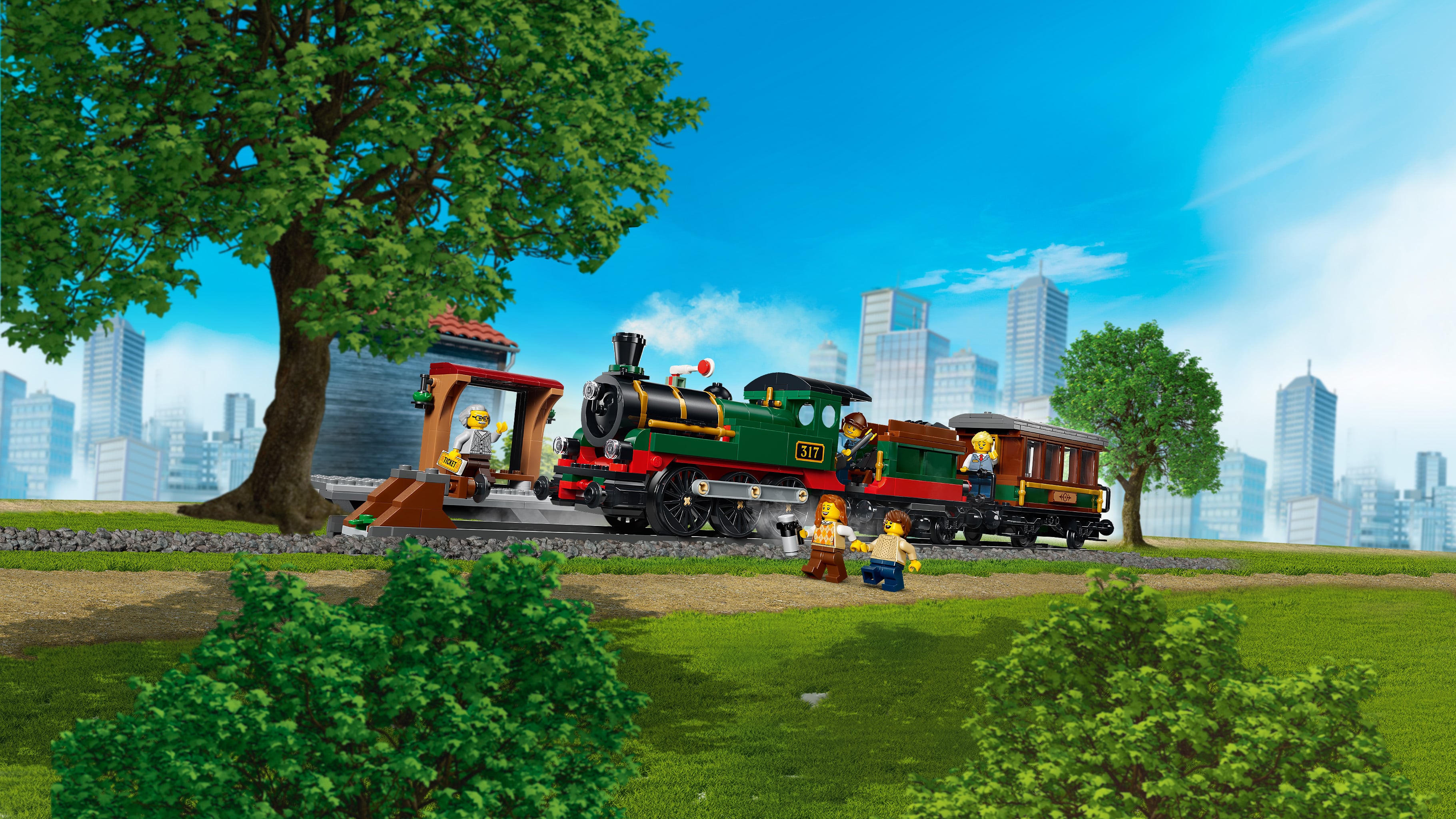 LEGO® City Retro pociąg z lokomotywą parową 60511