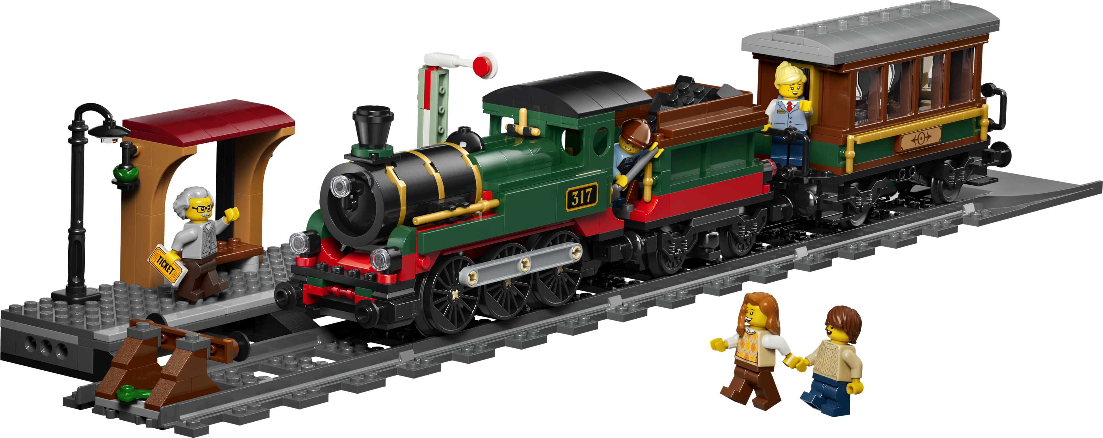 LEGO® City Retro pociąg z lokomotywą parową 60511