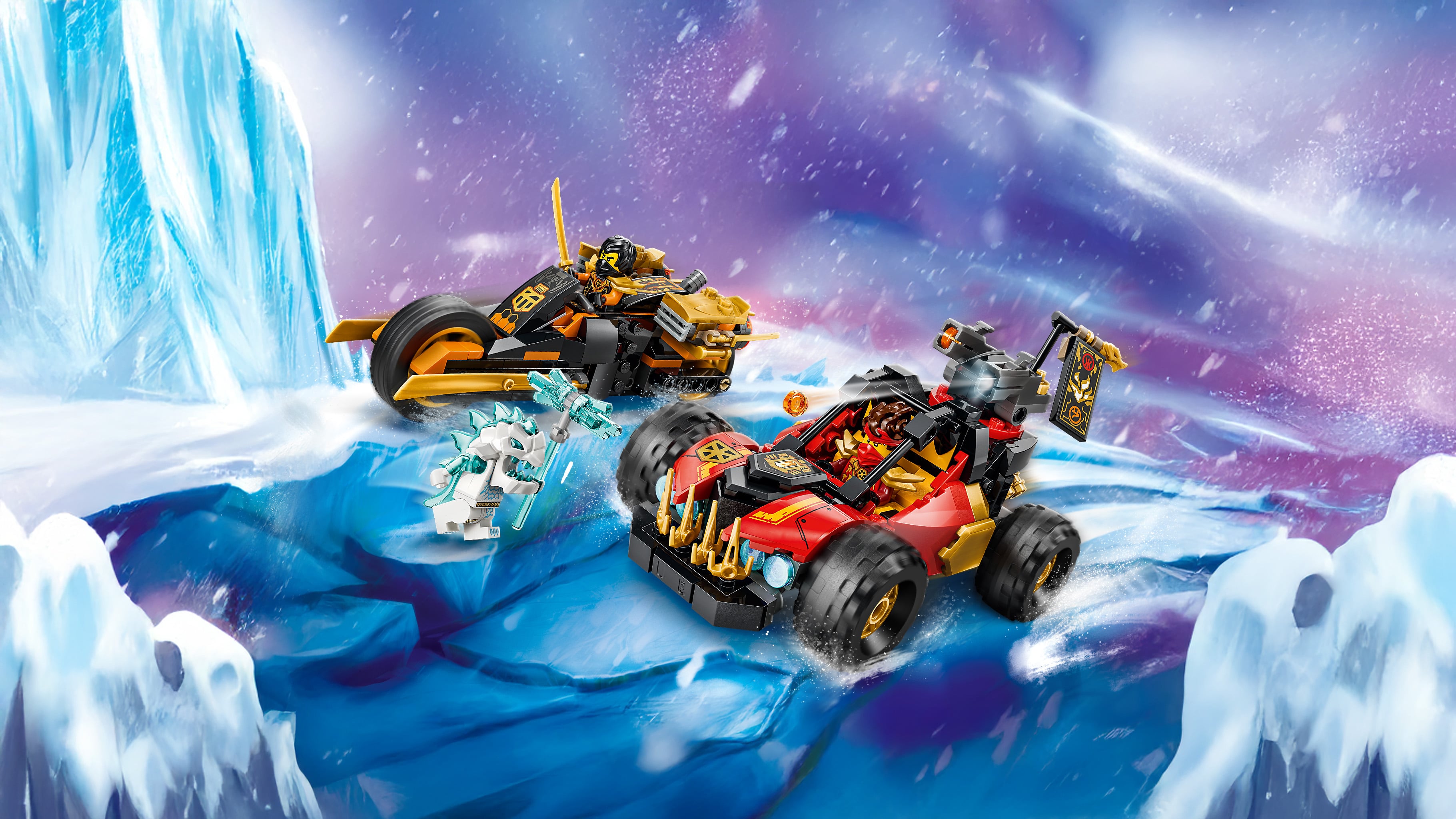 LEGO® NINJAGO® Wielofunkcyjne pojazdy Kaia i Cole’a 71864, zabawka