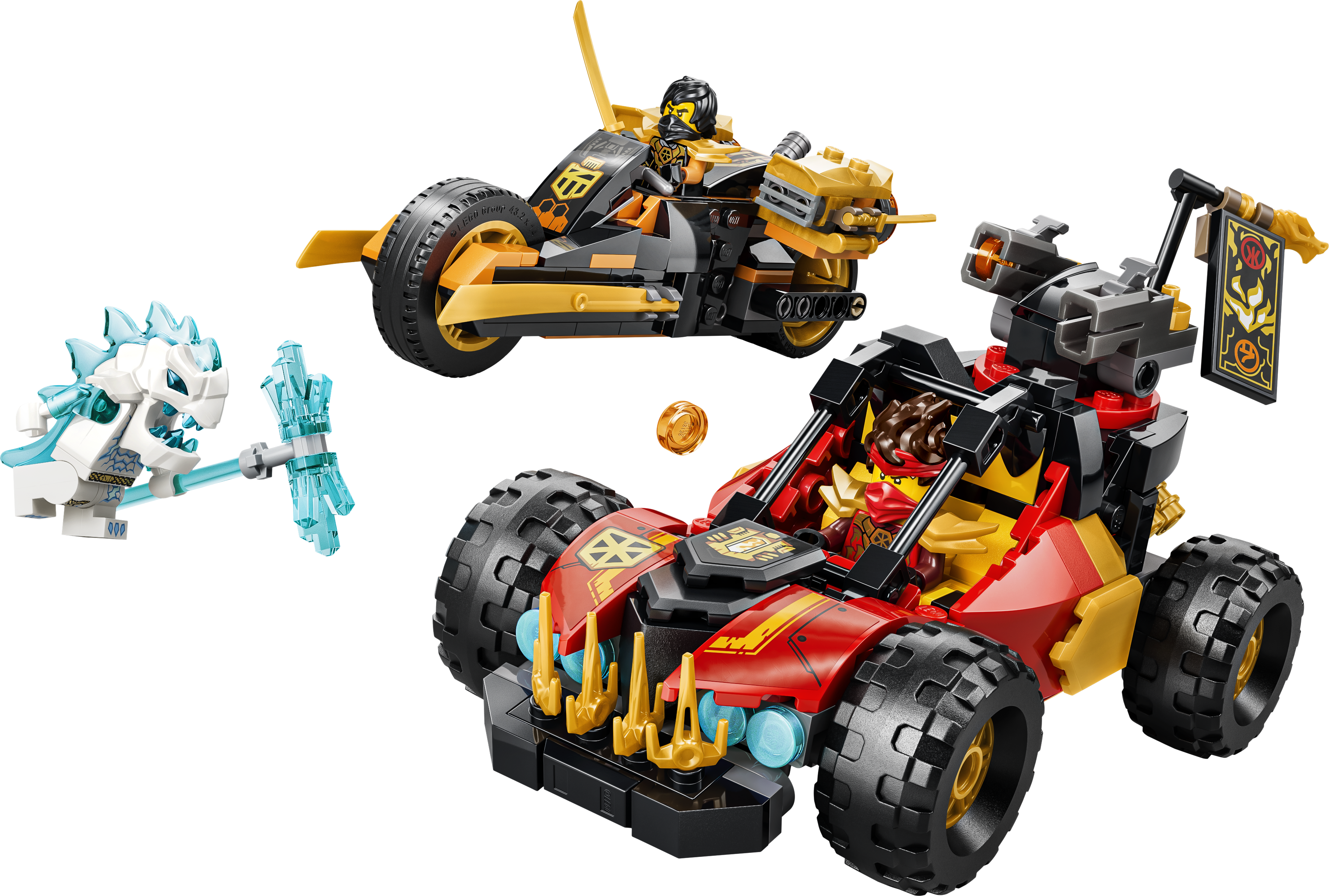 LEGO® NINJAGO® Wielofunkcyjne pojazdy Kaia i Cole’a 71864, zabawka