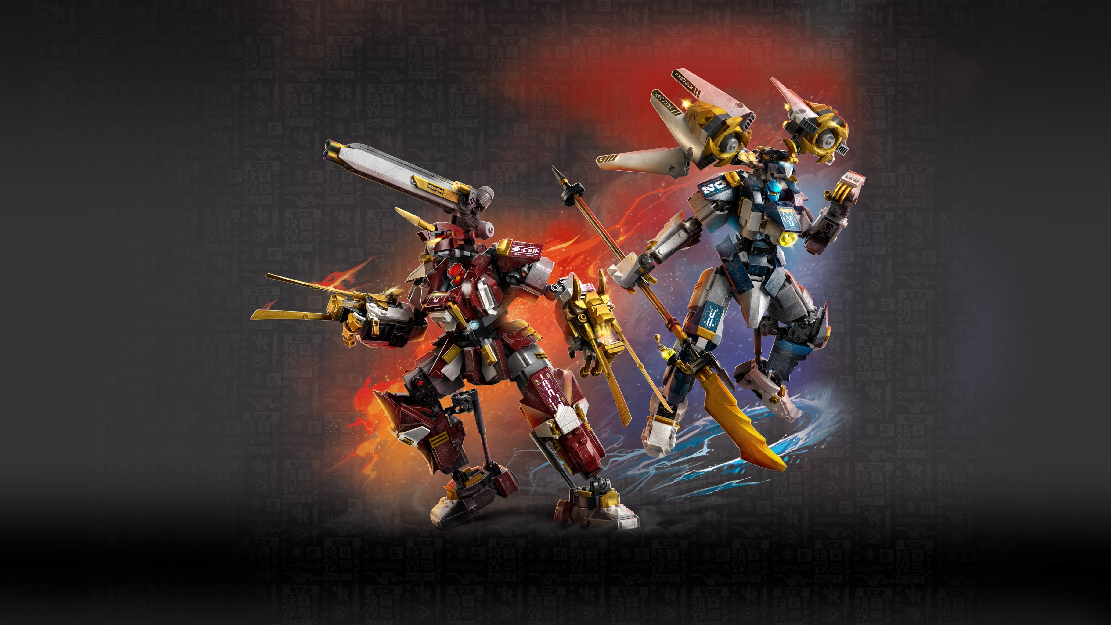 LEGO® NINJAGO® Bliźniacze tytanowe mechy 71870, figurki