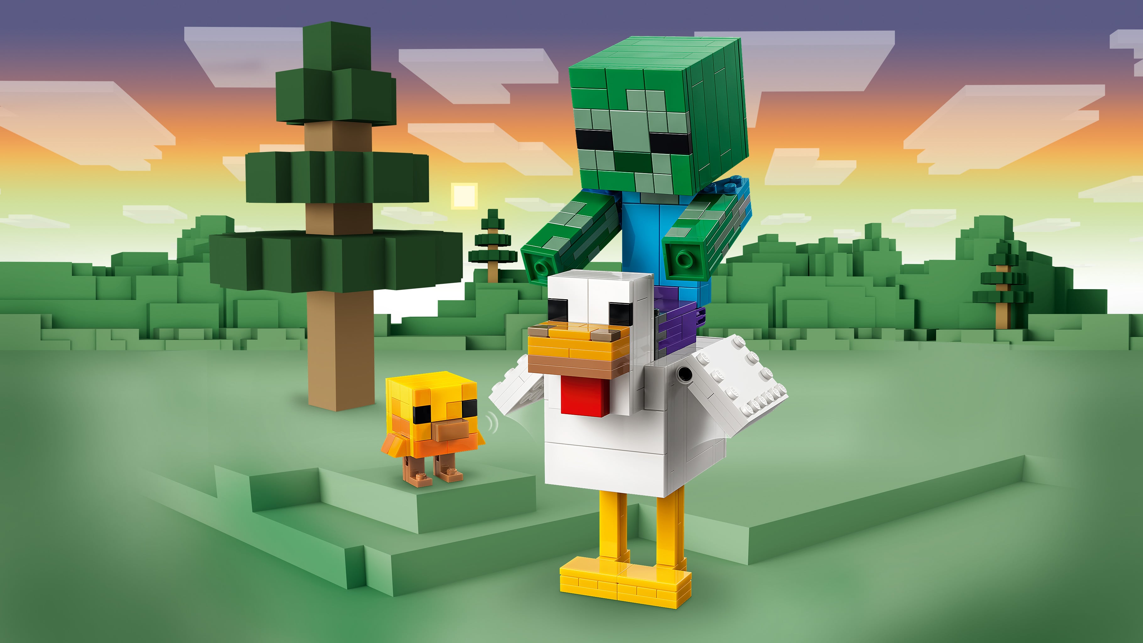 LEGO® Minecraft® Kurzy jeździec 21582, zabawka konstrukcyjna