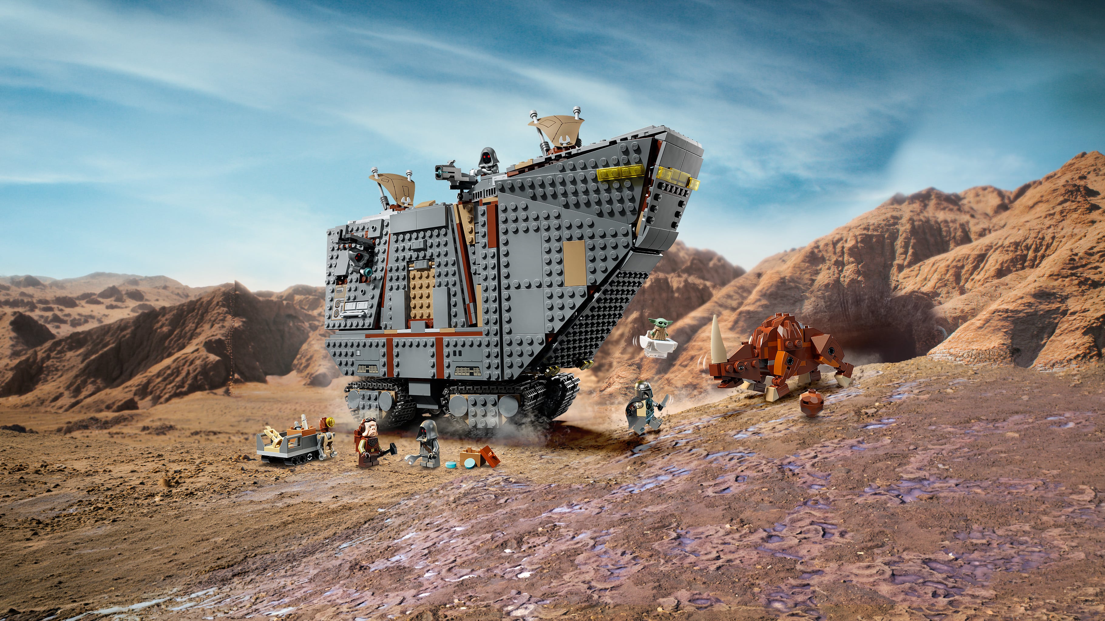 LEGO® Star Wars™ Piaskoczołg wędrownych Jawów i bagnorożec 75453